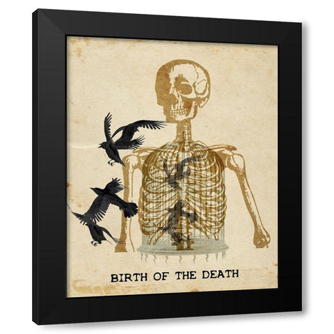 Birth of the Death Black Modern Wood Framed Art Print with Double Matting by Kimberly, Allen
