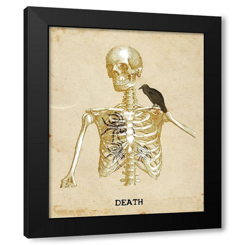 Death Black Modern Wood Framed Art Print by Kimberly, Allen