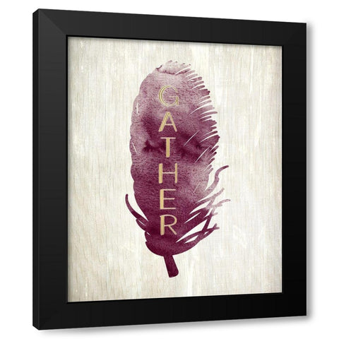 Leaf Tones 1 Black Modern Wood Framed Art Print by Kimberly, Allen