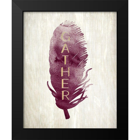 Leaf Tones 1 Black Modern Wood Framed Art Print by Kimberly, Allen