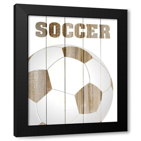 Lets Play 1 Black Modern Wood Framed Art Print with Double Matting by Kimberly, Allen