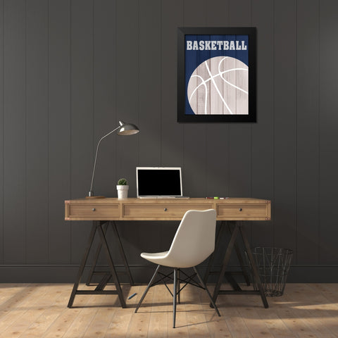 Play 2 Black Modern Wood Framed Art Print by Kimberly, Allen