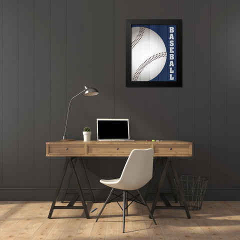 Play 3 Black Modern Wood Framed Art Print by Kimberly, Allen