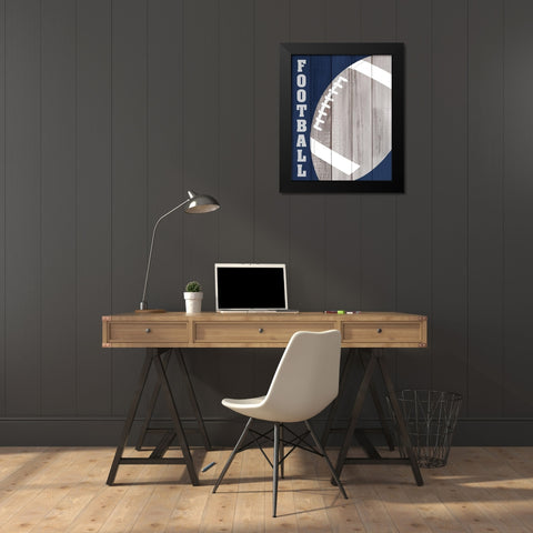 Play 4 Black Modern Wood Framed Art Print by Kimberly, Allen