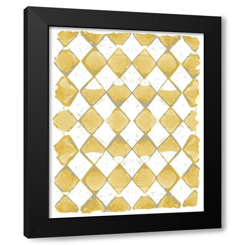 Painted Pattern Mustard 2 Black Modern Wood Framed Art Print by Kimberly, Allen