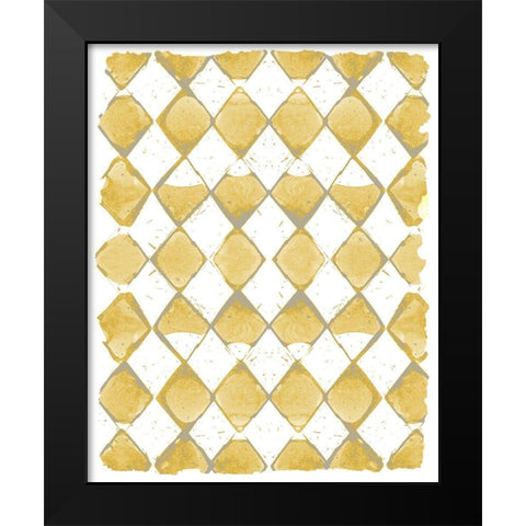 Painted Pattern Mustard 2 Black Modern Wood Framed Art Print by Kimberly, Allen