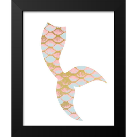 Be a Mermaid 2 Black Modern Wood Framed Art Print by Kimberly, Allen