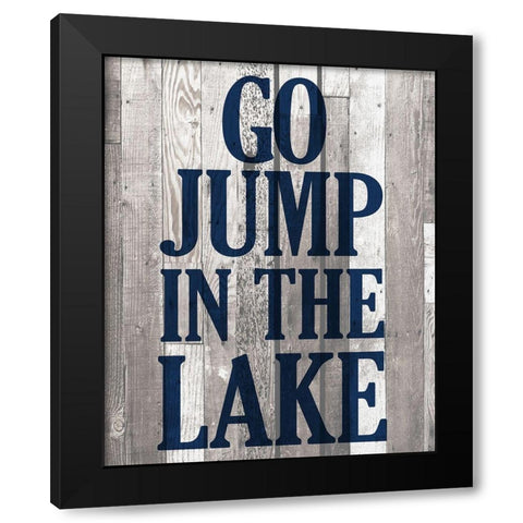 At the Lake A Black Modern Wood Framed Art Print by Kimberly, Allen