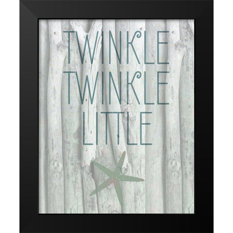 Driftwood Christmas 3 Black Modern Wood Framed Art Print by Kimberly, Allen