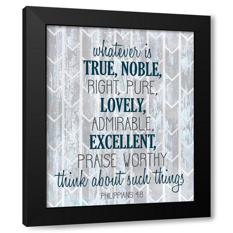 Whatever Is Black Modern Wood Framed Art Print with Double Matting by Kimberly, Allen