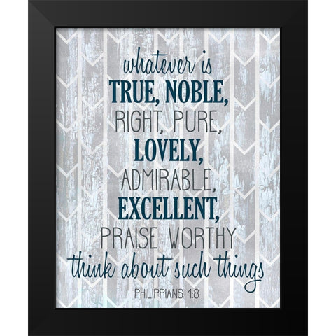 Whatever Is Black Modern Wood Framed Art Print by Kimberly, Allen