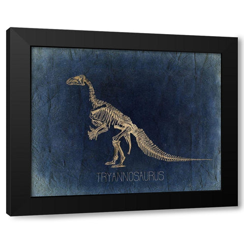Dino Bones 3 Black Modern Wood Framed Art Print by Kimberly, Allen