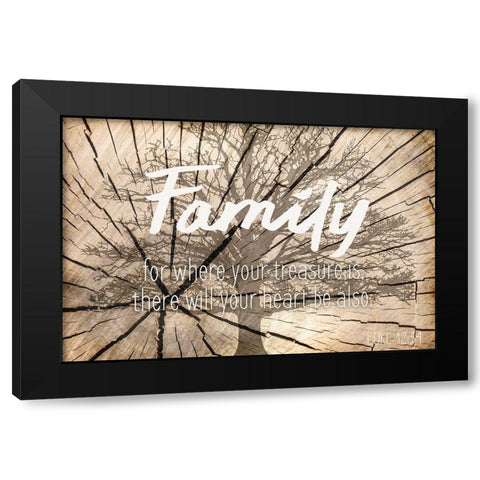 For where you Treasure is Black Modern Wood Framed Art Print with Double Matting by Kimberly, Allen