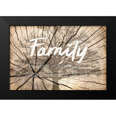 For where you Treasure is Black Modern Wood Framed Art Print by Kimberly, Allen