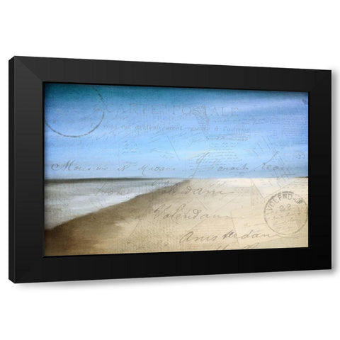 Letters by the Sea Black Modern Wood Framed Art Print by Kimberly, Allen