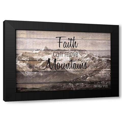 Move Mountains Black Modern Wood Framed Art Print with Double Matting by Kimberly, Allen