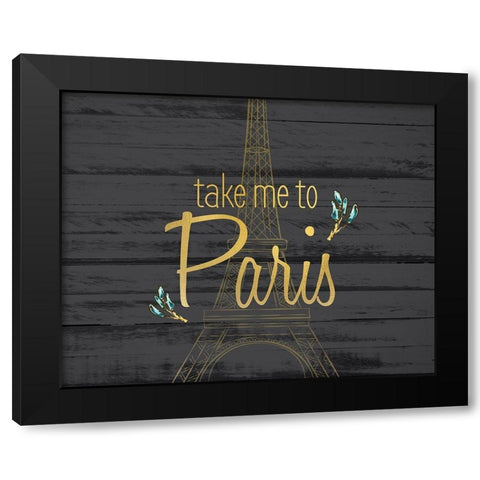 Paris 3 Black Modern Wood Framed Art Print with Double Matting by Kimberly, Allen