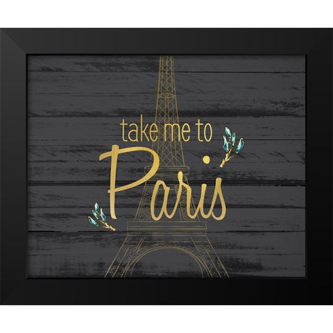 Paris 3 Black Modern Wood Framed Art Print by Kimberly, Allen