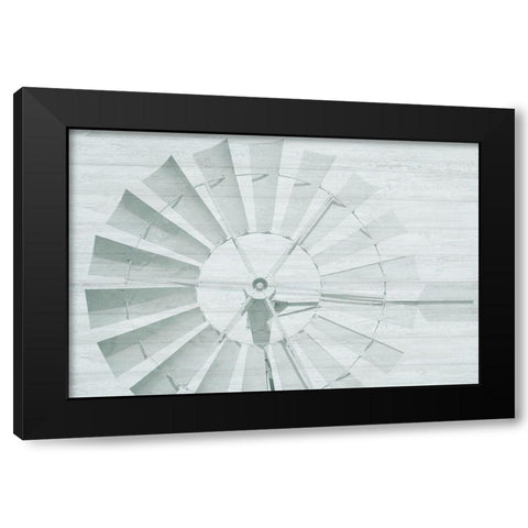 Windmill Black Modern Wood Framed Art Print by Kimberly, Allen