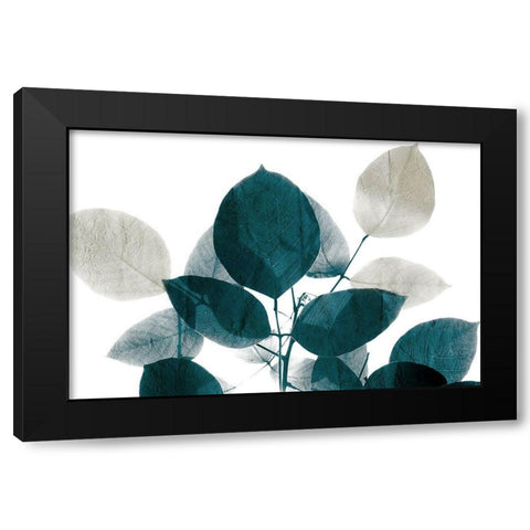 Midnight Leaves 1 Black Modern Wood Framed Art Print with Double Matting by Allen, Kimberly