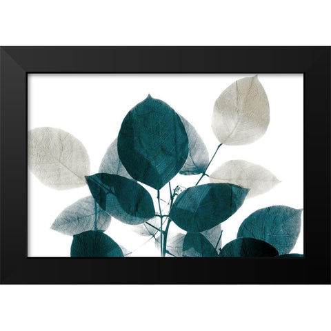 Midnight Leaves 1 Black Modern Wood Framed Art Print by Allen, Kimberly
