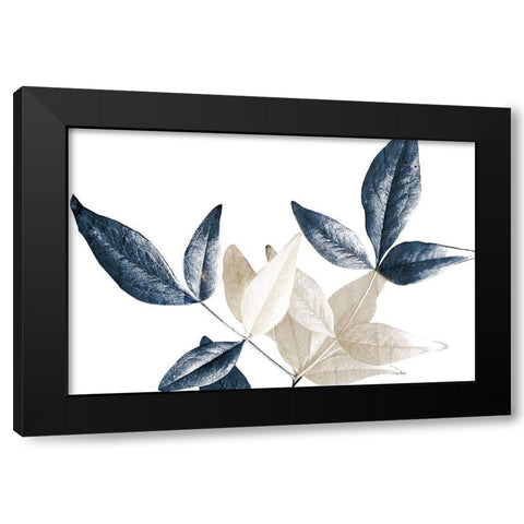 Midnight Leaves 2 Black Modern Wood Framed Art Print by Allen, Kimberly