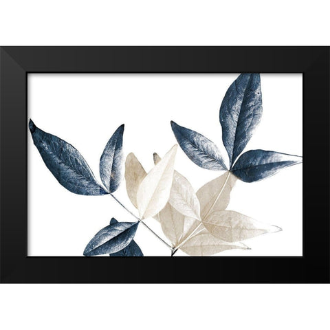 Midnight Leaves 2 Black Modern Wood Framed Art Print by Allen, Kimberly