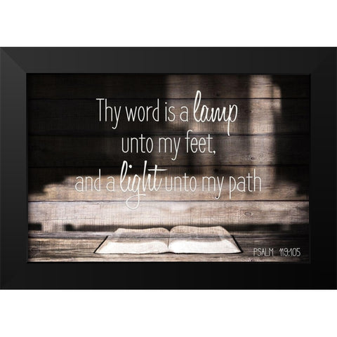 Thy Word Black Modern Wood Framed Art Print by Kimberly, Allen