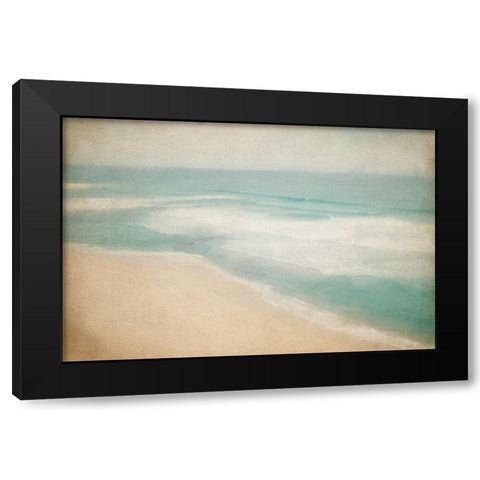 Walk on the Beach Black Modern Wood Framed Art Print by Kimberly, Allen