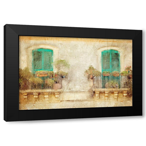 From the Balcony Black Modern Wood Framed Art Print with Double Matting by Kimberly, Allen