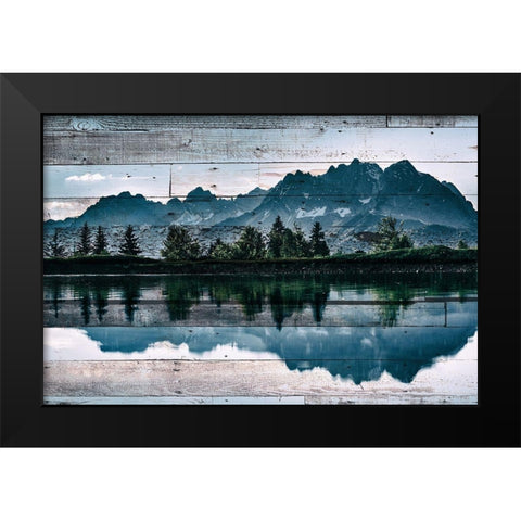 At the Lake C Black Modern Wood Framed Art Print by Kimberly, Allen