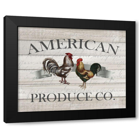 American Produce Black Modern Wood Framed Art Print with Double Matting by Kimberly, Allen