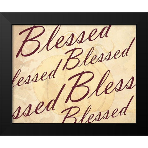 Blessed Black Modern Wood Framed Art Print by Kimberly, Allen