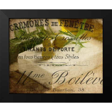 Olive and Cheese Black Modern Wood Framed Art Print by Kimberly, Allen