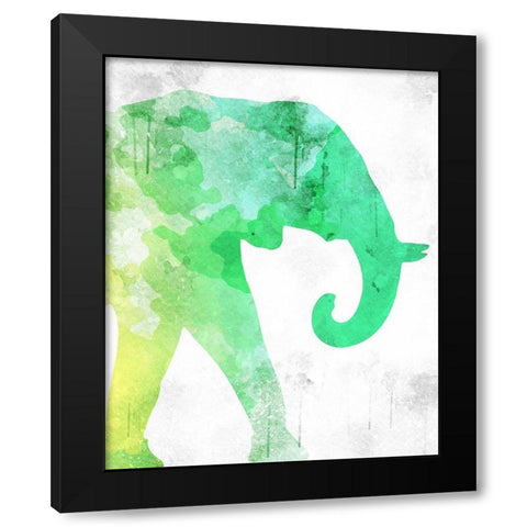 Watercolor Silhouette 1 Black Modern Wood Framed Art Print by Kimberly, Allen