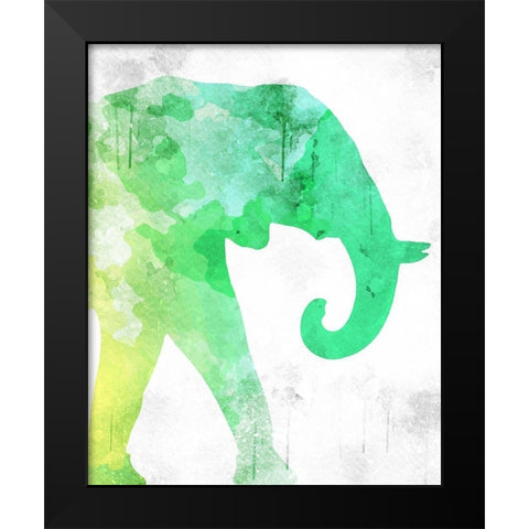 Watercolor Silhouette 1 Black Modern Wood Framed Art Print by Kimberly, Allen