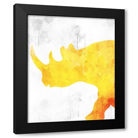 Watercolor Silhouette 4 Black Modern Wood Framed Art Print with Double Matting by Kimberly, Allen