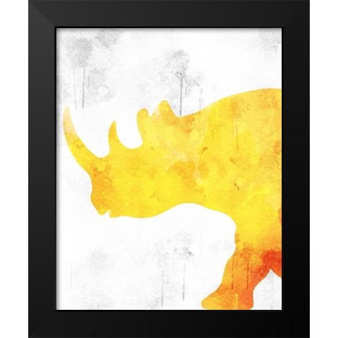 Watercolor Silhouette 4 Black Modern Wood Framed Art Print by Kimberly, Allen