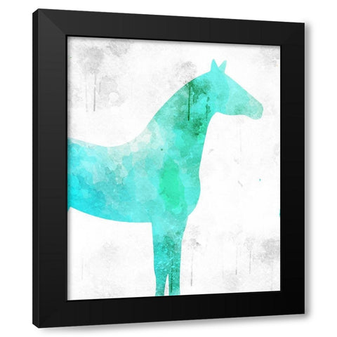 Watercolor Silhouette 5 Black Modern Wood Framed Art Print by Kimberly, Allen