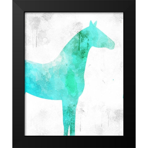 Watercolor Silhouette 5 Black Modern Wood Framed Art Print by Kimberly, Allen