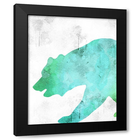 Watercolor Silhouette 6 Black Modern Wood Framed Art Print by Kimberly, Allen