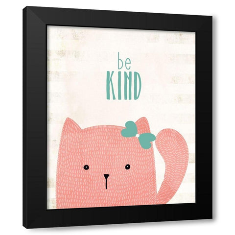 be Kind Black Modern Wood Framed Art Print with Double Matting by Kimberly, Allen