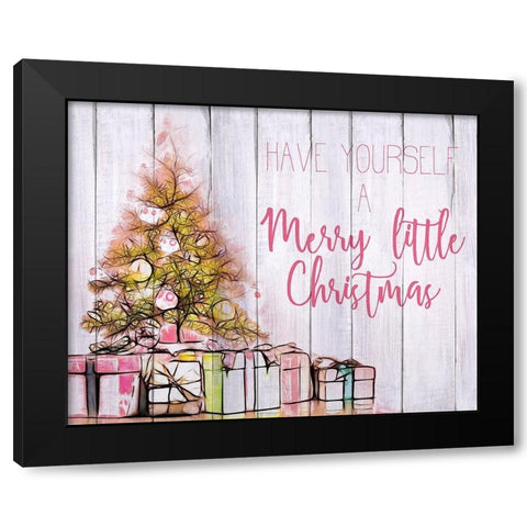 Have Yourself a Merry Little Christma Black Modern Wood Framed Art Print with Double Matting by Kimberly, Allen