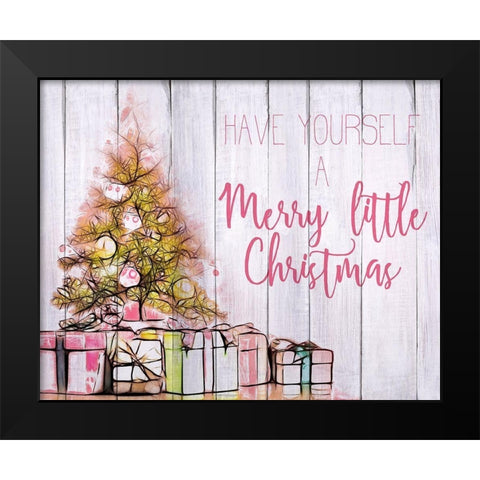 Have Yourself a Merry Little Christma Black Modern Wood Framed Art Print by Kimberly, Allen