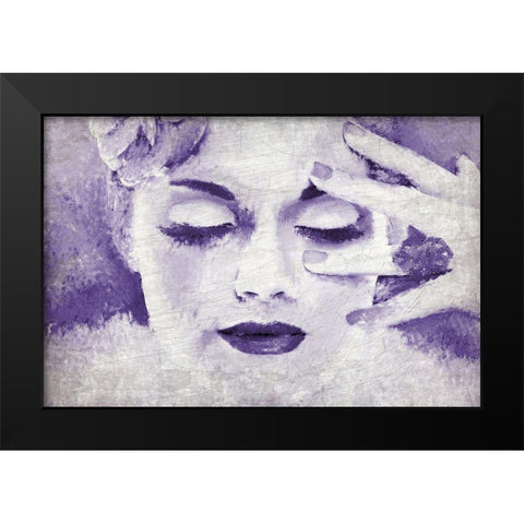 Violet Serenity Black Modern Wood Framed Art Print by Kimberly, Allen