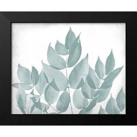Antiqued Leaves 1 Black Modern Wood Framed Art Print by Kimberly, Allen