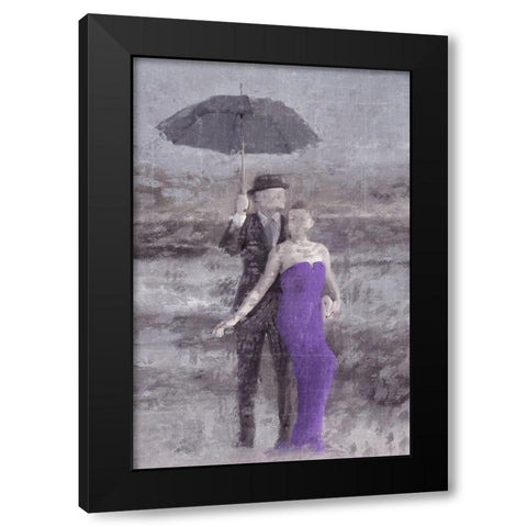A Dance on the Beach Black Modern Wood Framed Art Print by Kimberly, Allen