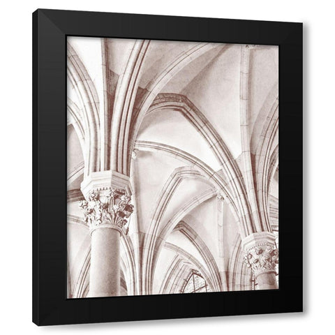 Arches 1 Black Modern Wood Framed Art Print with Double Matting by Kimberly, Allen