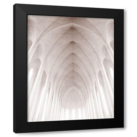 Arches 2 Black Modern Wood Framed Art Print with Double Matting by Kimberly, Allen