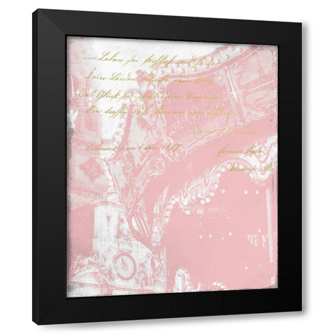 Paris in Pink 3 Black Modern Wood Framed Art Print by Kimberly, Allen
